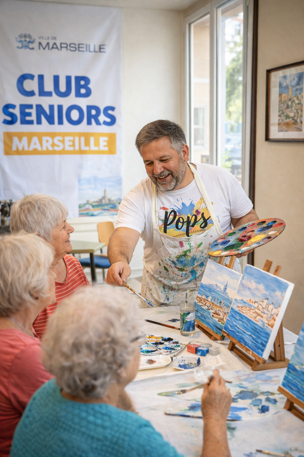 Atelier peinture en club senior